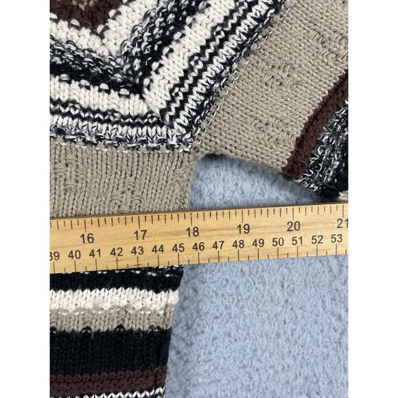 Reba Rose Womens Button Front Knit Cardigan Sweater Stripe - Picture 3 of 10